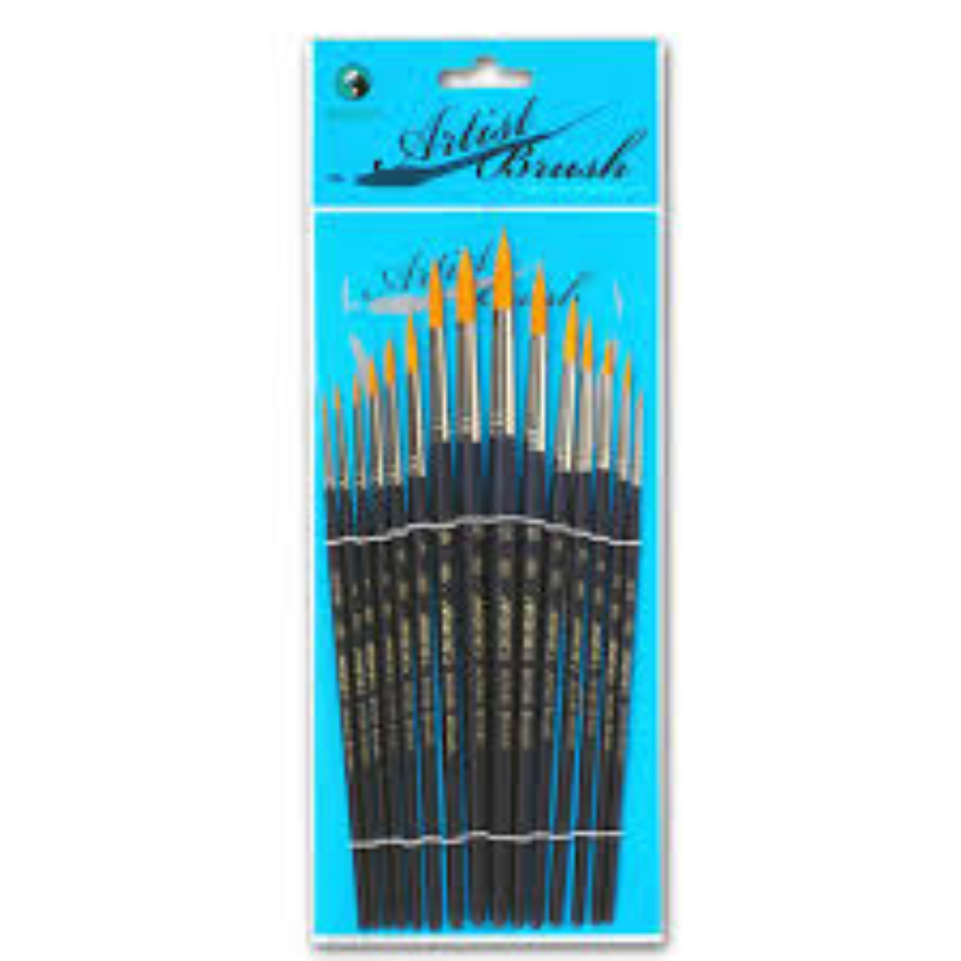 Maries Brush Water Clear Nylon 000-12R 15pc MS-983